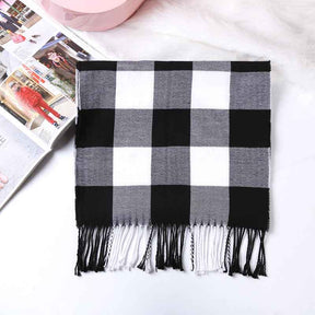 TL-32  Fashion Plaid Faux Cashmere Scarf