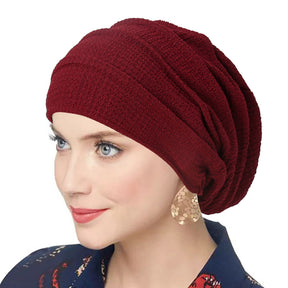 QD032 New all-match elastic women's headscarf bottoming hat