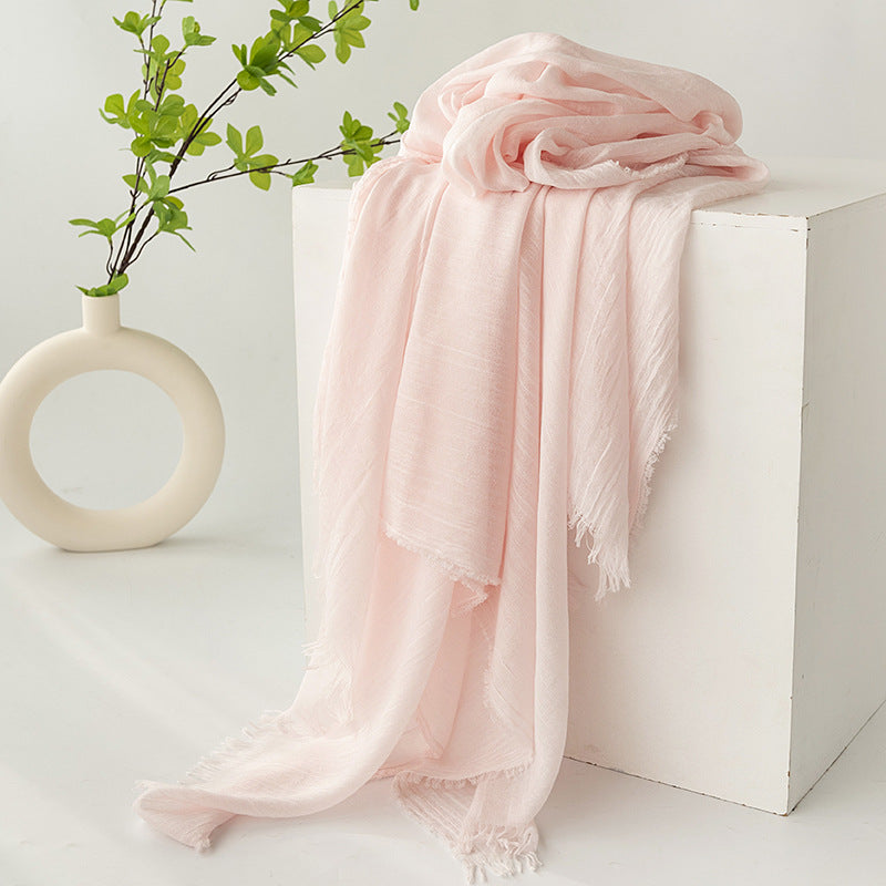 FH24-5559 Cotton and linen scarf for women in spring and autumn hijab/Scarf