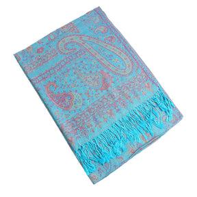 WJ005  Paisley Fringe Faux Cashmere Long Scarf