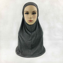 HY016  Plain Mercerized Cotton Jersey Instant Hijab + Jersey Cap Set