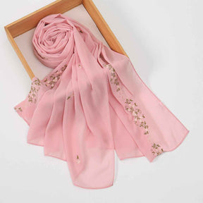 VE122 Embroidered Chiffon Hijab