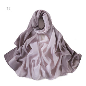 YZ199  Gradient color headscarf shawl women's scarf