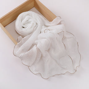 MSL377   Honeycomb wrinkled scarf - MOQ:2