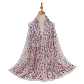 MSL333  New spring and summer pearl chiffon digital printing color scarf New spring and summer pearl chiffon digital printing color scarf