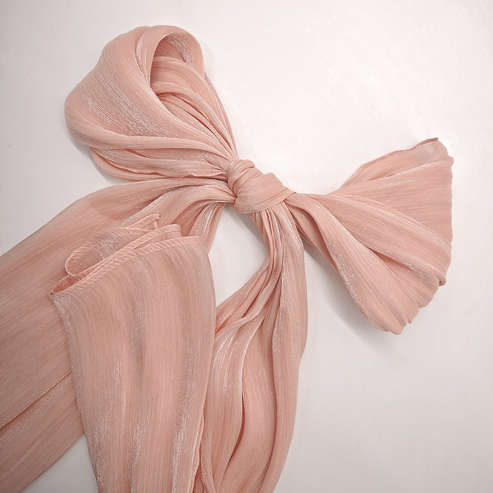 JS005  Island Satin Crepe Long Scarf