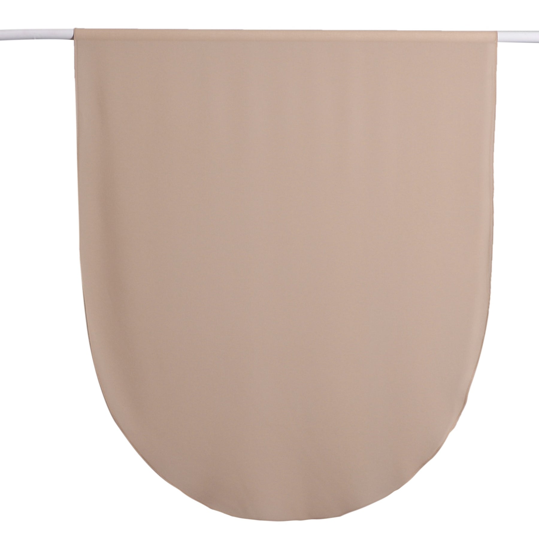 MRYJ01  Rounded hem semi-circular chiffon hijab