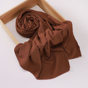 MSL426   Imitation cotton and linen pleated hijab