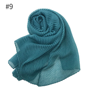 ND349  Plain Breathable Voile Twill Crinkle Hijab