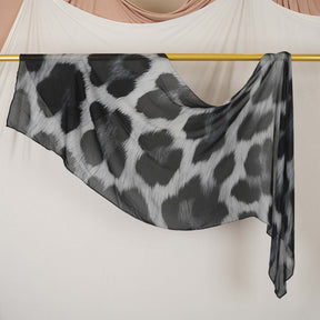 DL001  Modal printed hijab with square corners and rolled hem