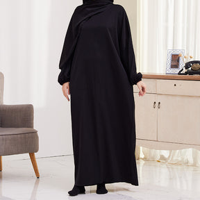 XG2057 solid color muslim abaya dress with hijab