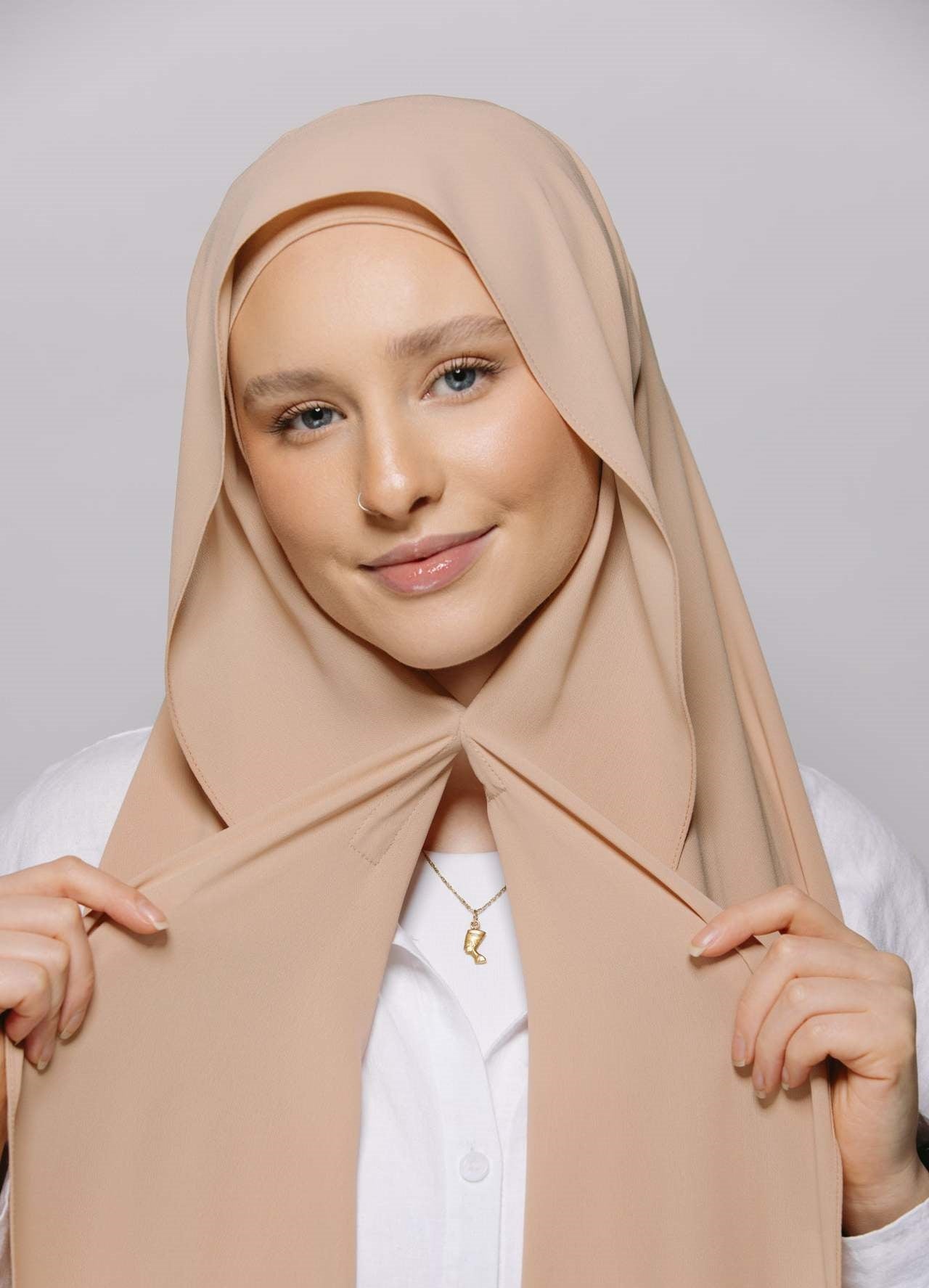 PW001  Exquisite chiffon hijab with built-in magnets