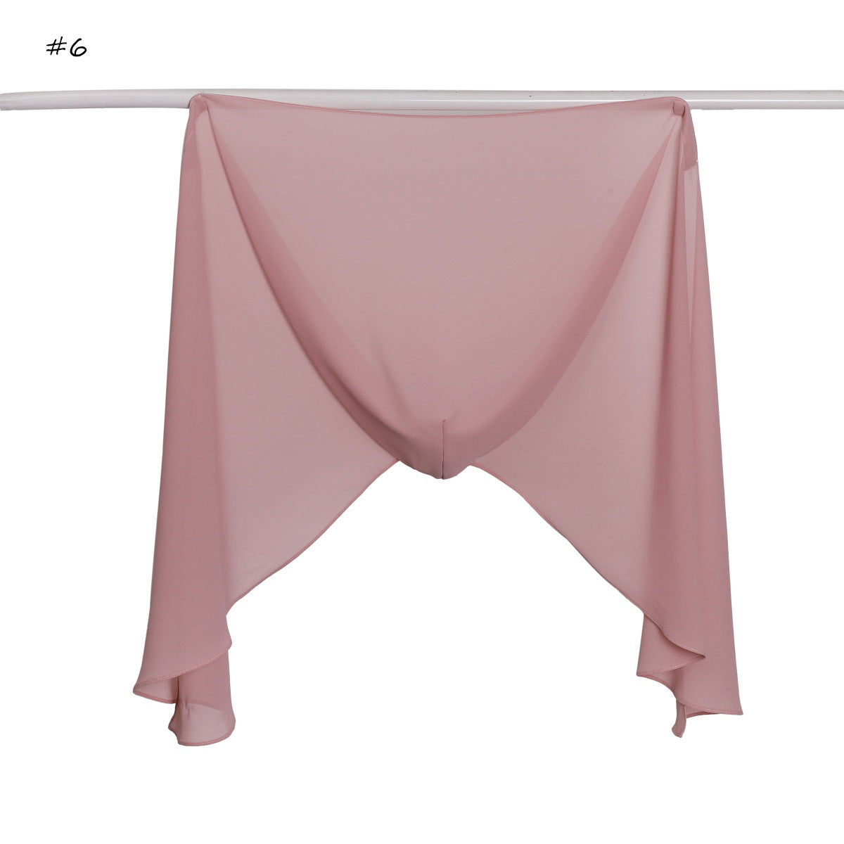 YZ317  Plain Pearl Chiffon Hijab with Built-in Magnetic Closure