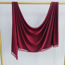 MLSL-457 190GSM Lace Trim Liquid Jersey Hijab