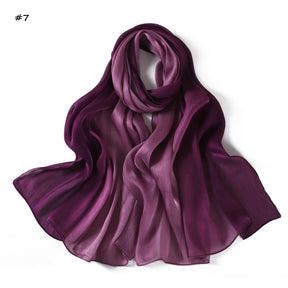 YZ313  Shimmering Ombre Sea Island Satin Crinkle Polyester Hijab