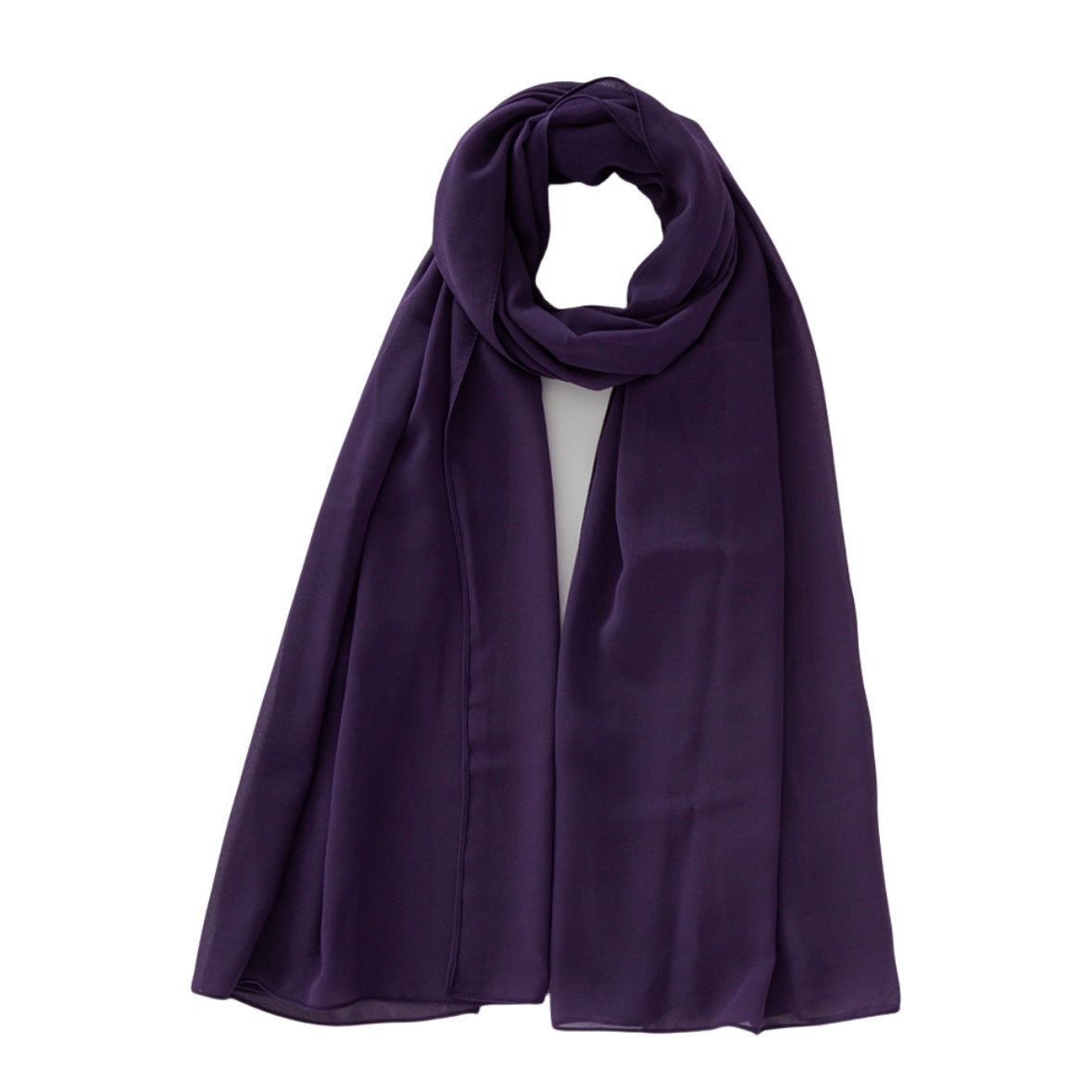 WJA293  Plain Pearl Chiffon Hijab