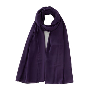 WJA293  Plain Pearl Chiffon Hijab