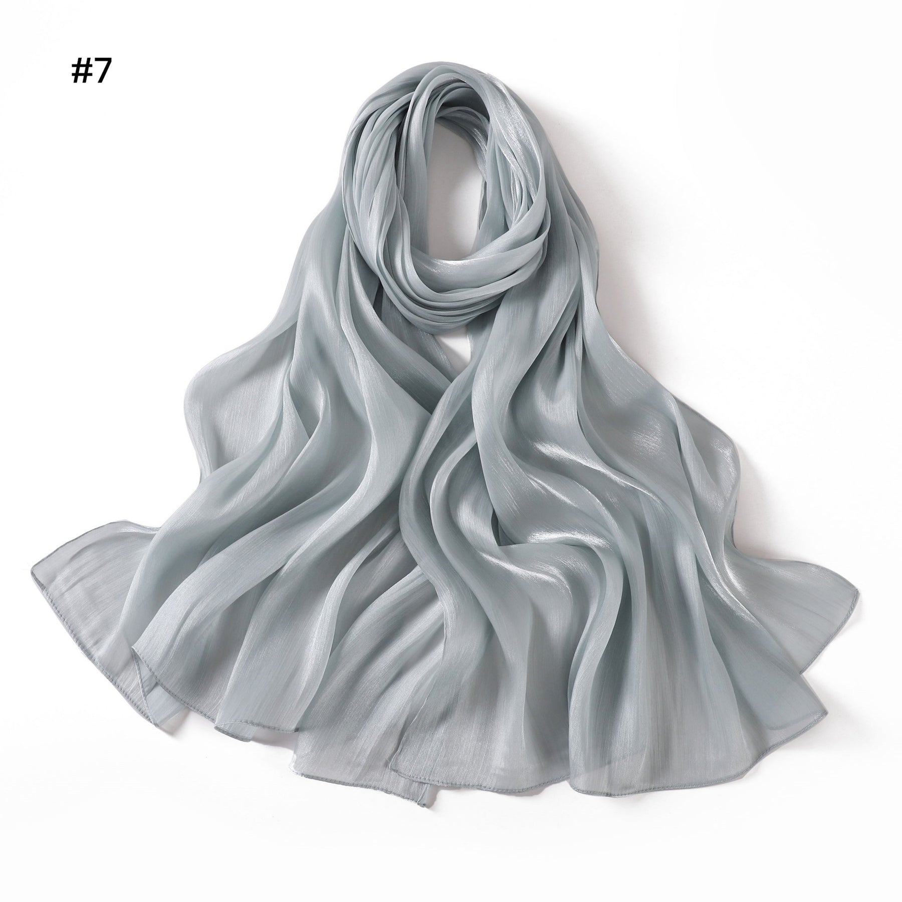 YZ206  Spring and summer new thin soft shiny silk shawl scarf