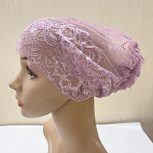 H311 lace Flower hijab turban hat
