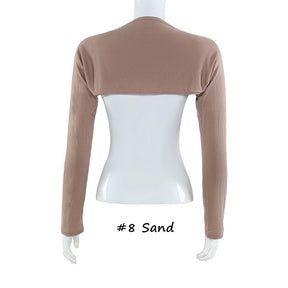 YZ17  Solid color modal cotton bottoming shoulder sleeves
