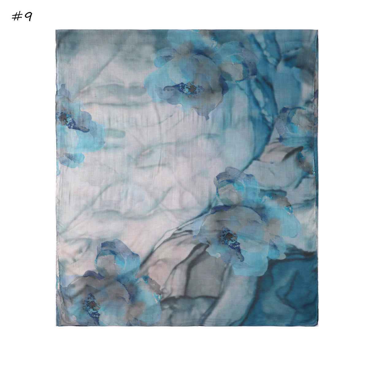 MD4-9  High quality abstract art print single stitch long scarf soft and breathable hijab