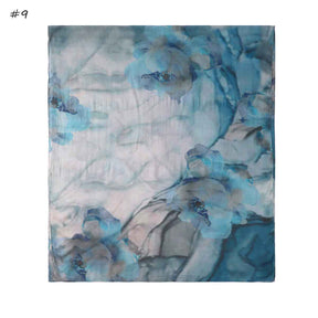 MD4-9  High quality abstract art print single stitch long scarf soft and breathable hijab
