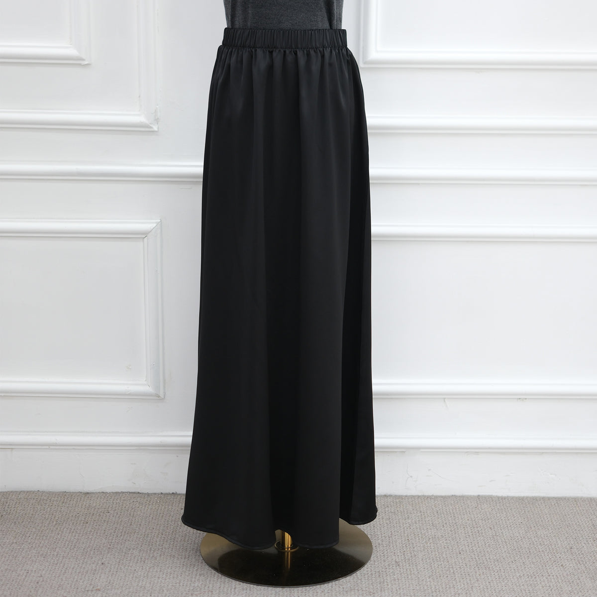 LR1180&LR1185  Back-Tie Waist-Cinched Viscose Long Sleeve Top + Skirt Set-Skirt Set - Mix & Match Set