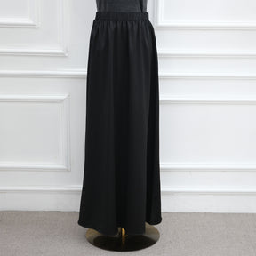 LR1180&LR1185  Back-Tie Waist-Cinched Viscose Long Sleeve Top + Skirt Set-Skirt Set - Mix & Match Set