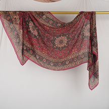 DL002  Double-Sided Modal Printed Single-Stitch Right-Angle Rolled-Edge Hijab