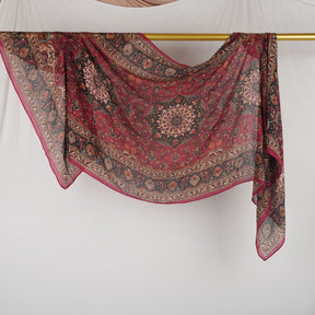 DL002  Double-Sided Modal Printed Single-Stitch Right-Angle Rolled-Edge Hijab