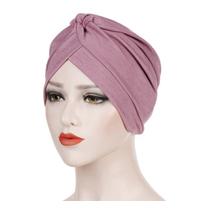 TJM-前后一针 plain hijab turban hat