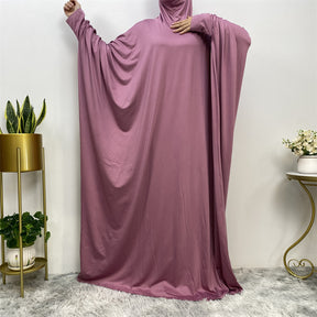 6198 plain Batwing sleeve abaya