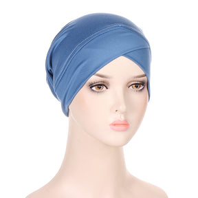 plain hijab tuiban hat