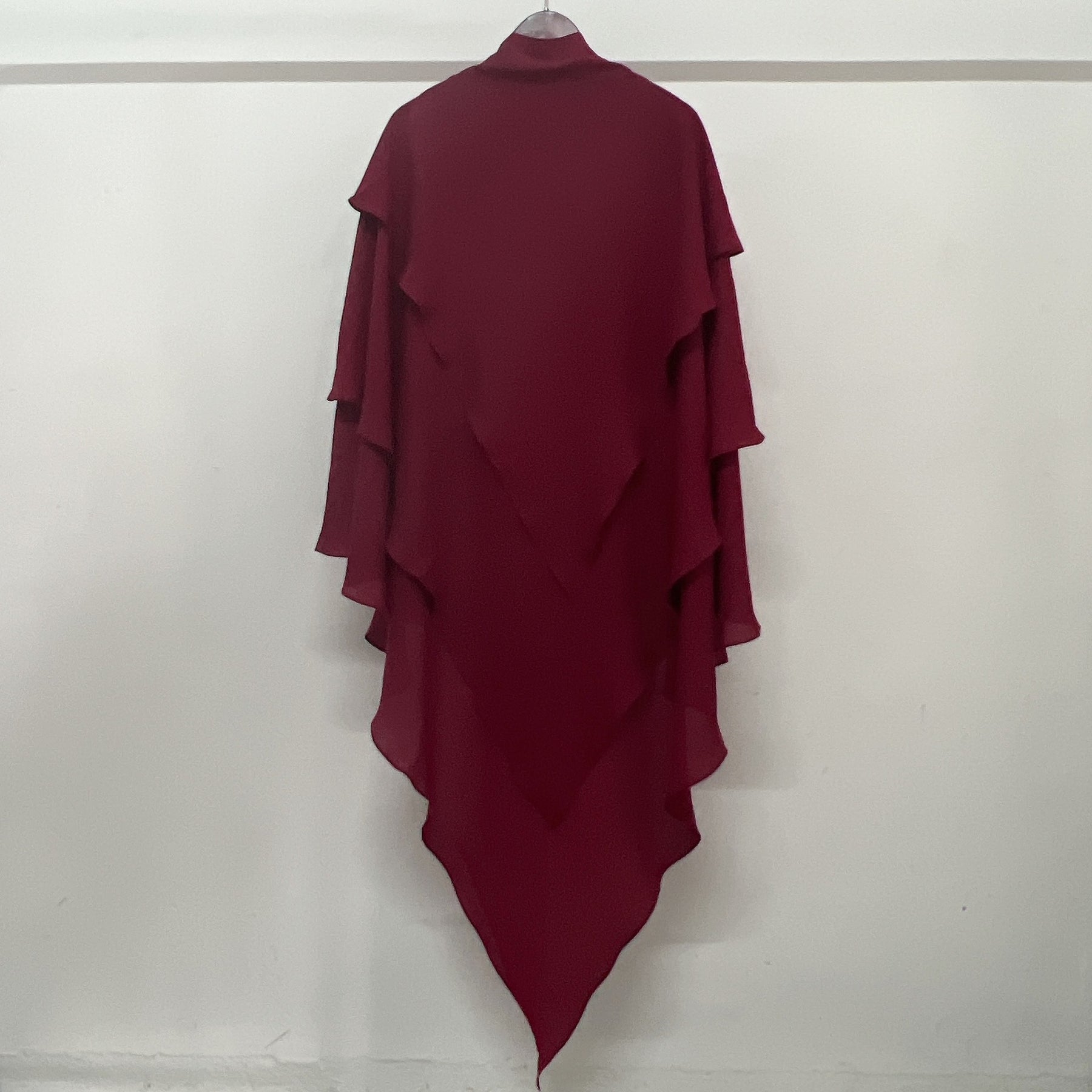 21903  Plain Polyester Triple-Layer Fresh Sweet Khimar Hijab