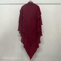 21903  Plain Polyester Triple-Layer Fresh Sweet Khimar Hijab