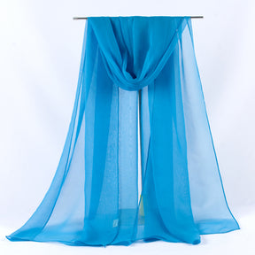 QWS05  Long Plain Chiffon Sun Protection Hijab