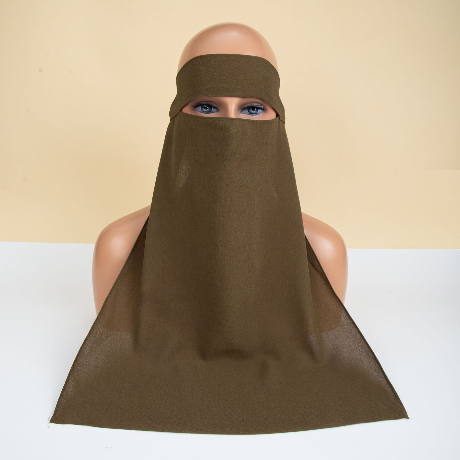 8.6-3  Plain Chiffon Hijab Face Niqabs Veil