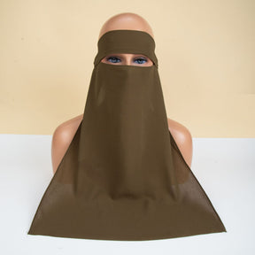 8.6-3  Plain Chiffon Hijab Face Niqabs Veil