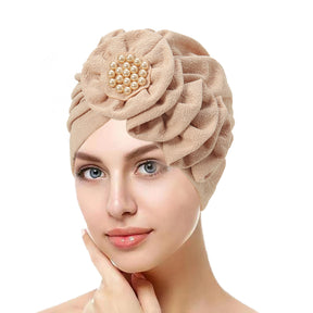 pearl plain hijab turban hat