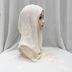 QK685 Exquisite Shiny Thread Diamond Hollow-out Muslim Hijab cap
