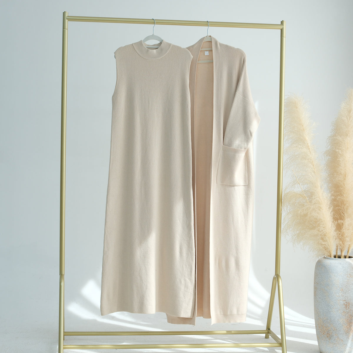 LR906+LR907 Jersey Abaya Set
