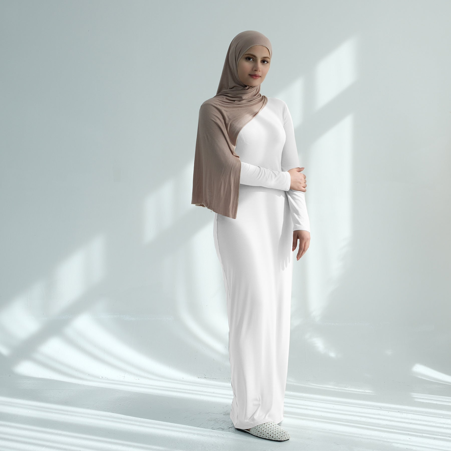 LR933  Solid color modal cotton dress