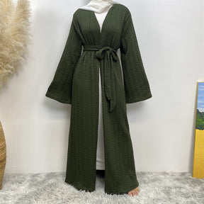 1955-1 plain Sweater muslim abaya dress