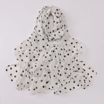 W-0022  Ditsy Floral Printed Pearl Chiffon Hijab