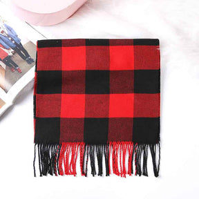 TL-32  Fashion Plaid Faux Cashmere Scarf