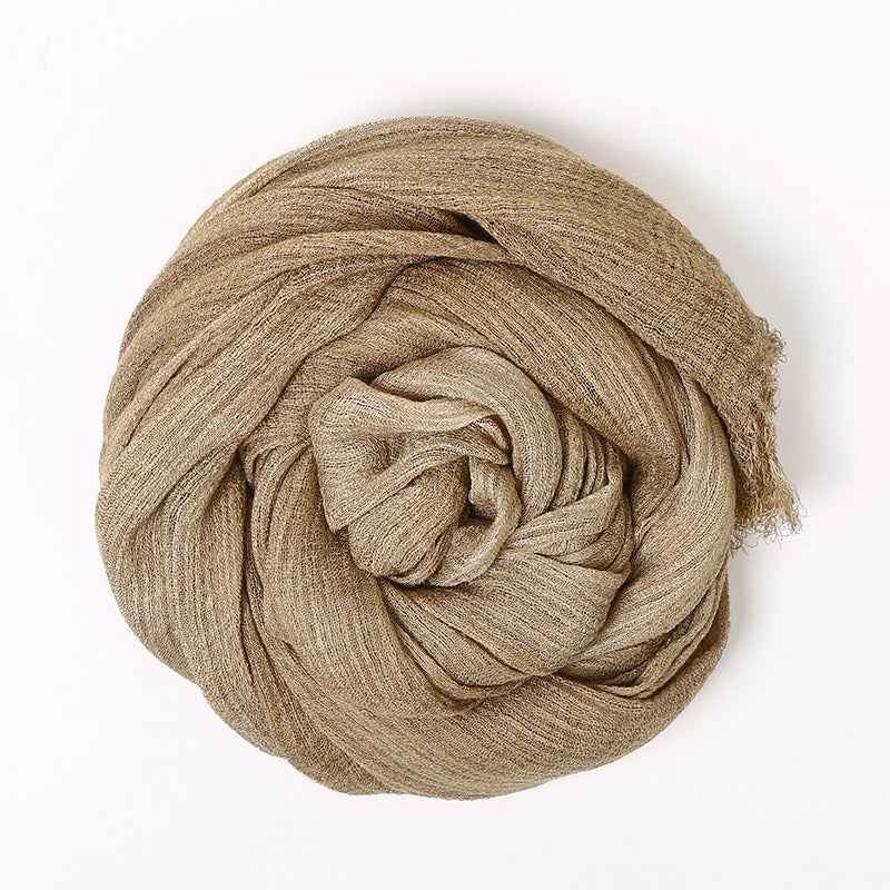 CCX-01  Breathable Textured Rayon Hijab with Raw Trim