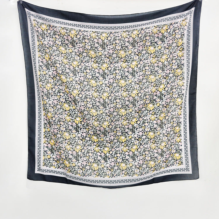 G1045 110*110cm  Quick-Dry Sun-Shading Voile Printed Square Scarf