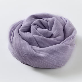 MM02 Women's solid color cotton and linen scarf