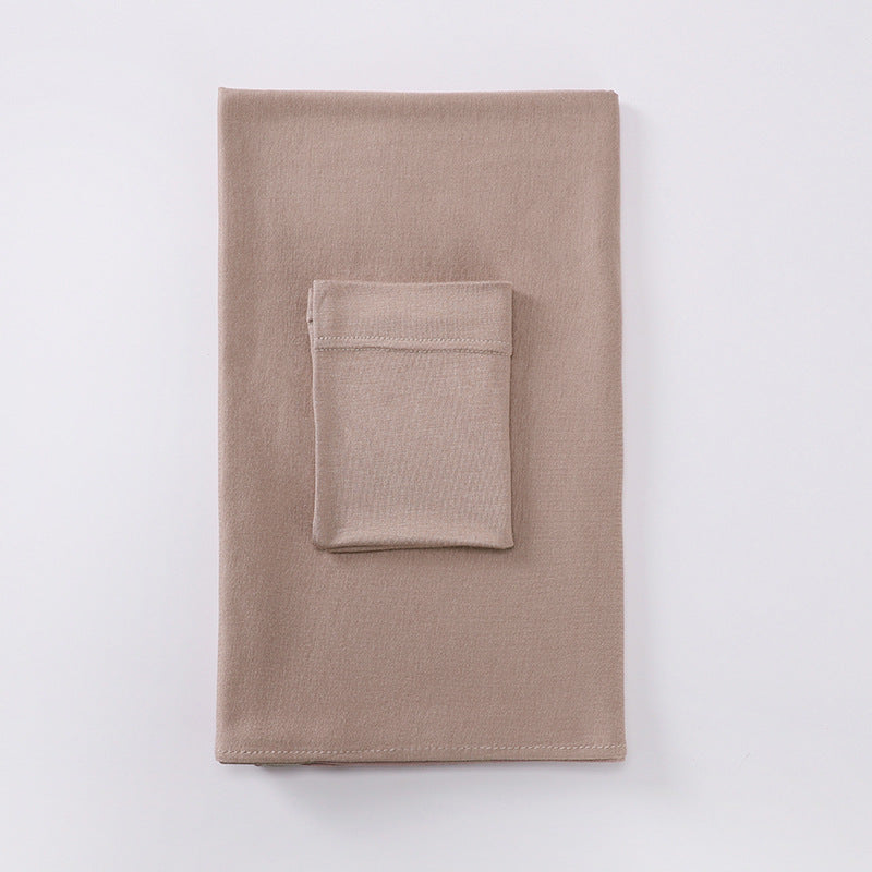 MSL284 set tudung instant cotton plain cotton bawah cap