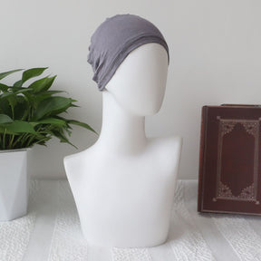 MA23-AB05   Solid color modal base cap headscarf